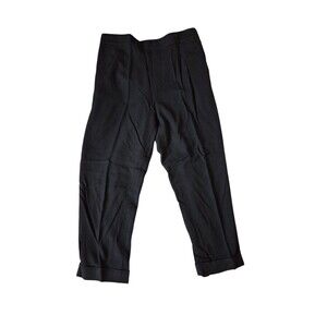 Vince Dress Pants Pleated Wool Blend Pants Black Sz M
